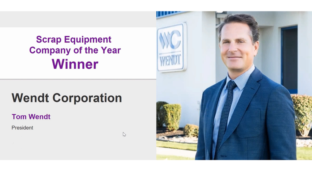 WENDT Selected as Scrap Equipment Company of the Year